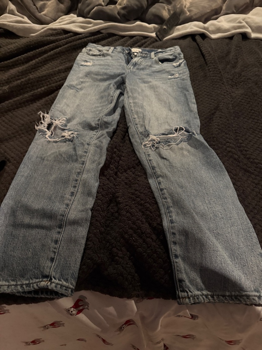 pistola Light Blue Distressed Boyfriend Jeans